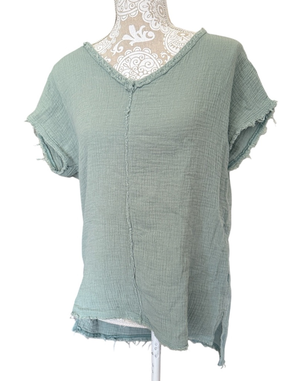 La Miel seersucker top
